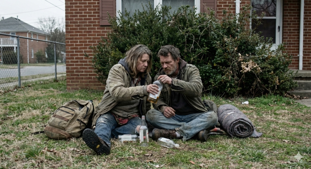 Бездомні п'ють на вулиці - страшне майбутнє